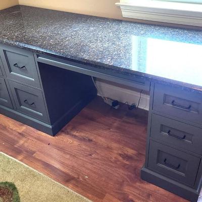 Lot #75 Custom Office Desk with Granite Top