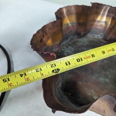 Copper Flower Sculpture Water Fountain