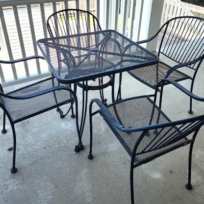 Lot #76 Iron Patio Set - table/4 chairs