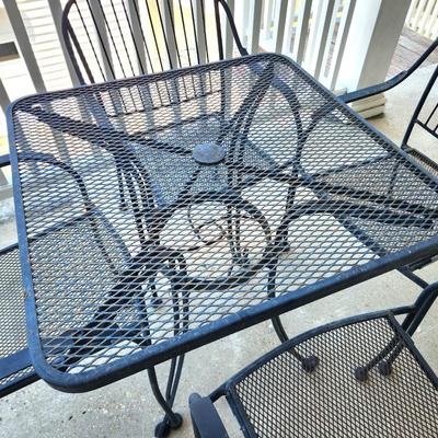 Lot #76 Iron Patio Set - table/4 chairs