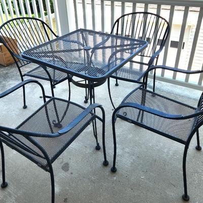 Lot #76 Iron Patio Set - table/4 chairs