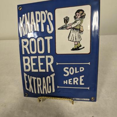 Knapp's Root Beer Extract Enamel Sign