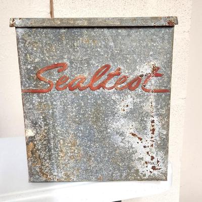 Lot #77 Antique Sealtest Galvanized Metal Porch Box