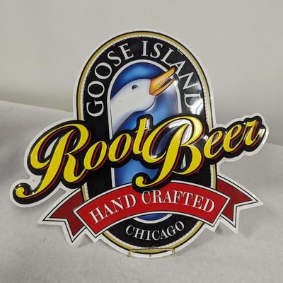 Goose Island Hand Crafted Root Beer Tin Sign