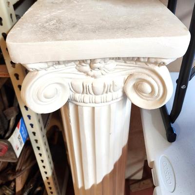 Lot #78 Decorative White Plater Greek-Style Column