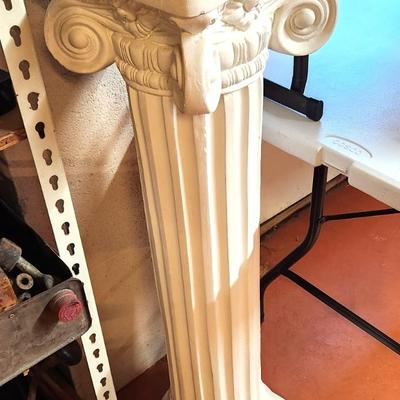 Lot #78 Decorative White Plater Greek-Style Column