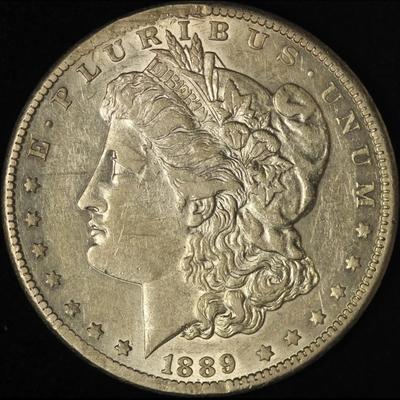 1889 CARSON CITY MORGAN ABSOLUTELY STUNNING US COIN 1$ XXVF