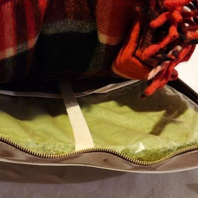 Two Vintage Wool Plaid Leisure Blanket Stadium Throw Picnic