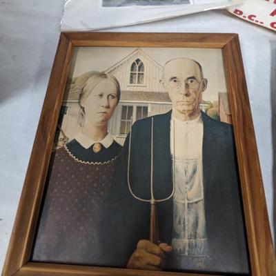 Home Decor Bumper Sticker From 1980's American Gothic Print