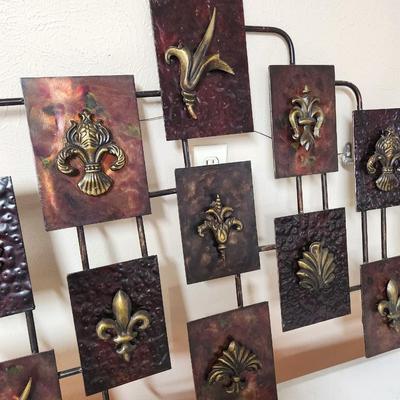 Lot #82 Large Contemporary Metal Wall Handing - Fleur di Lis
