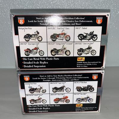 Lot of Two (2) Maisto Harley-Davidson Diecast Motorcycles