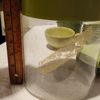 Vintage Avocado Green MCM Kitchen lot