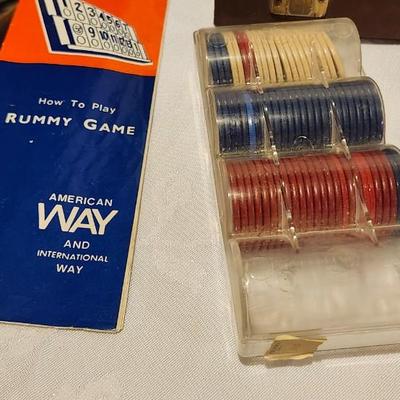 Vintage Rummy Tile Game, Railroad Playing Cards