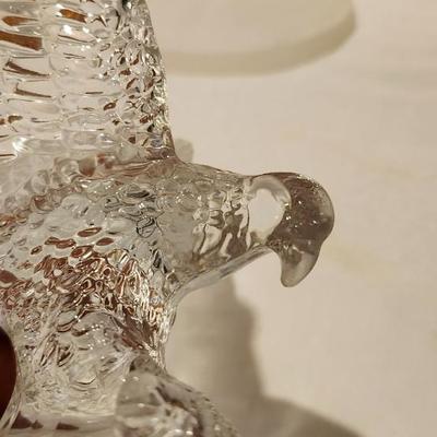 Murano Glass Heart Signed Karg paperweight, Bill Rabbit art & beautiful crystal glass eagle 8 inches tall