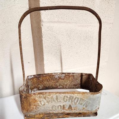 Lot #86 Vintage Metal Royal Crown Cola Bottle Carrier