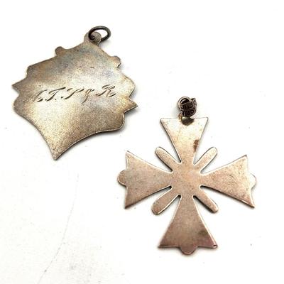 Lot #87D Lot of 2 antique Sterling Silver Charms, ca. 1910