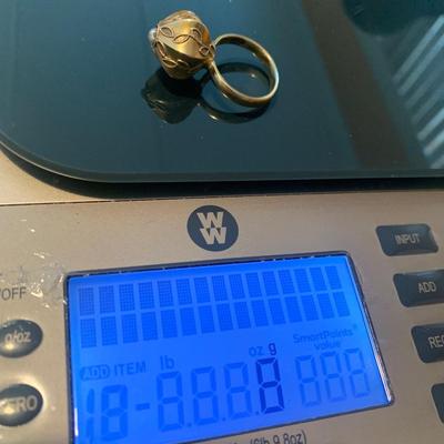 18k Yellow Gold Tulip Ring With Pearl