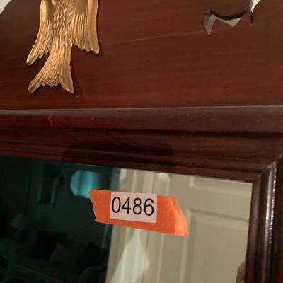 Mahogany Mirror Eagle Emblem