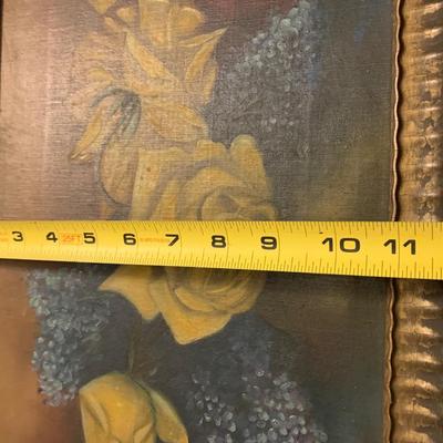 Oil On Canvas Framed Floral Art