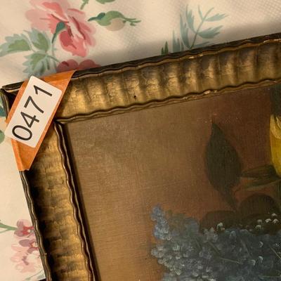 Oil On Canvas Framed Floral Art