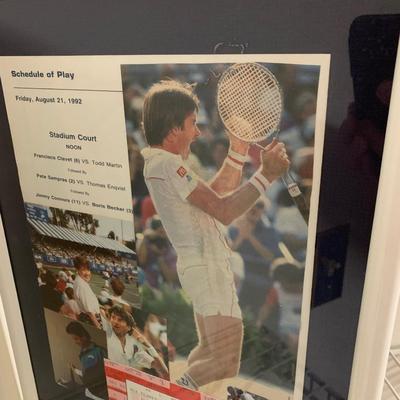 1992 Jimmy Conners Photo & Ticket Stub