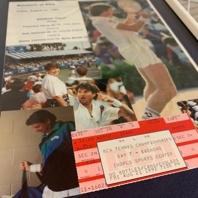 1992 Jimmy Conners Photo & Ticket Stub