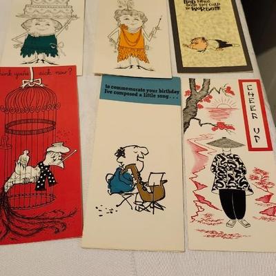 Vintage Greeting Cards Boxed The Studio Box Funny Designs Studio Card by Sunshine Made in USA