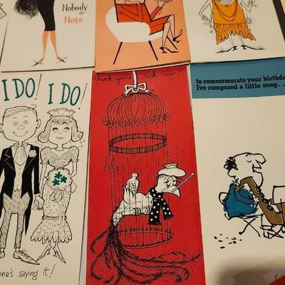 Vintage Greeting Cards Boxed The Studio Box Funny Designs Studio Card by Sunshine Made in USA