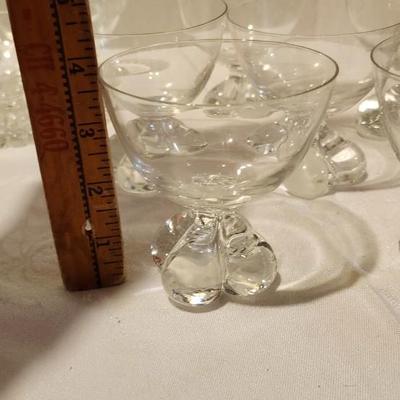 Uranium Vaseline Tumbler Glasses and clear ice cream custard cup