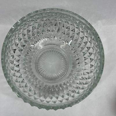 Large Clear Pressed Glass Bowl