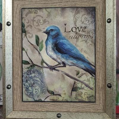Lot of 5 Pictures Birds Butterflies Bluebirds Cardinal