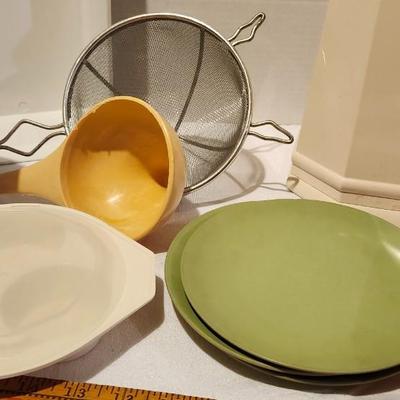 Kitchen Lot , some vintage including glass rolling pin
