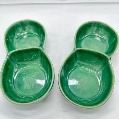 Pair of 214 West Divided Split Dish Bowls