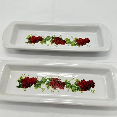Pair of Olive Tray Ceramic California Pantry