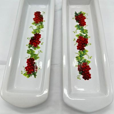 Pair of Olive Tray Ceramic California Pantry