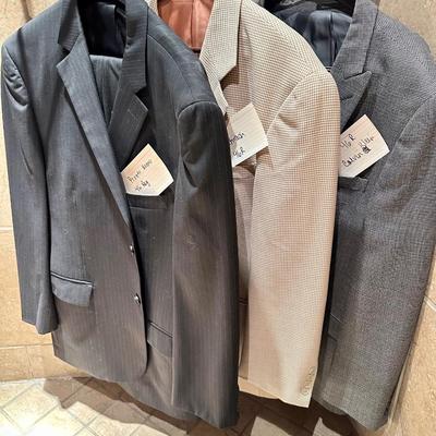 3 Mens Suits Size 46 Regular Pronto Uomo/Bachrach/Calvin Klien