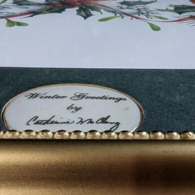 Lenox Winter Greetings Cardinals Holly Red Bow Catherine McClung Signed 571/9500