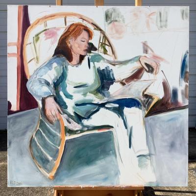 103 Original Oil Painting of Pamela's Kitchen by Ellen Into