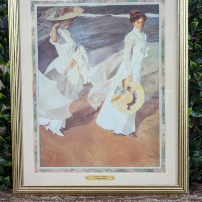 Impulse Designs Framed Print Ladies on the Beach By Joaquin Sorella