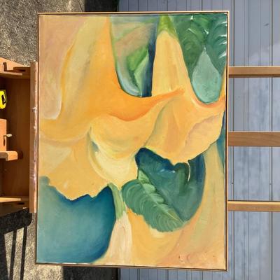 105 Original Oil Painting "Angel Trumpets" by Ellen Into