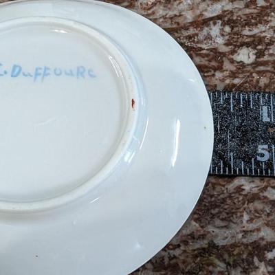 Vintage E. Duffourc Favorite Bavaria 3101 22 Espresso Cup Saucer Set of 6 with Plate one cup repaired