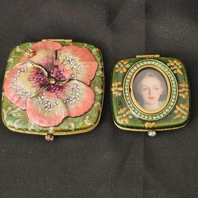 2 Jay Strongwater Compact Double Mirrors