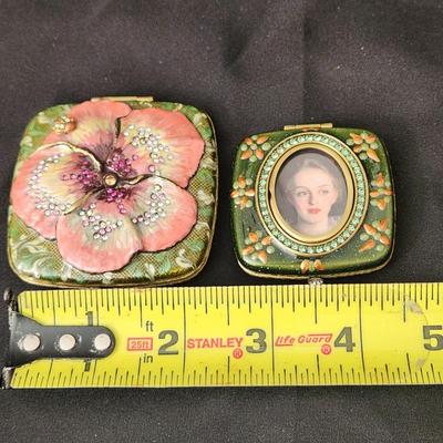 2 Jay Strongwater Compact Double Mirrors