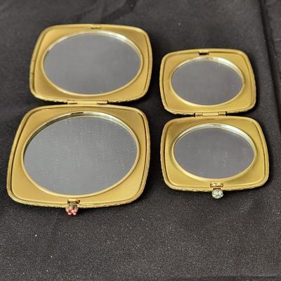 2 Jay Strongwater Compact Double Mirrors