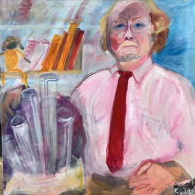 108 Original Oil Painting "Phillip the Architect" by Ellen Into