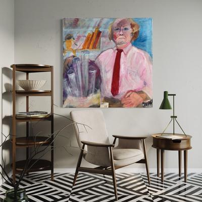 108 Original Oil Painting "Phillip the Architect" by Ellen Into