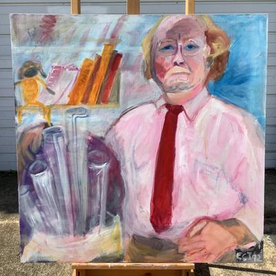 108 Original Oil Painting "Phillip the Architect" by Ellen Into