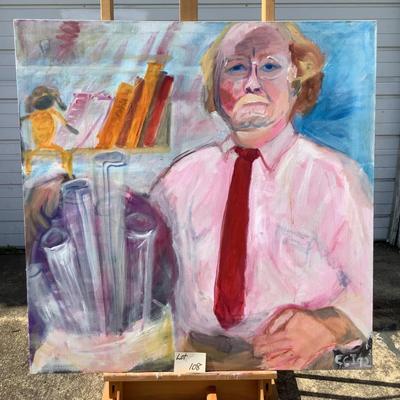 108 Original Oil Painting "Phillip the Architect" by Ellen Into