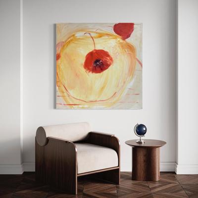 109 Original Oil "Poppies in the Yellow Vase" by Ellen Into