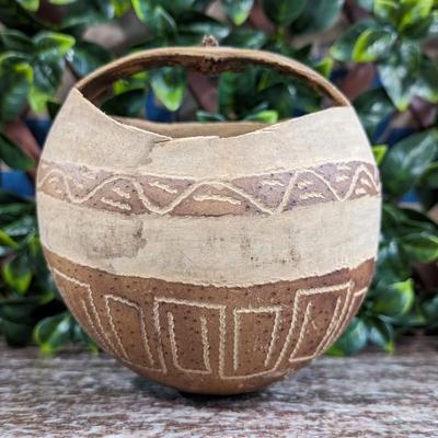 Vintage Gourd Art with Handle